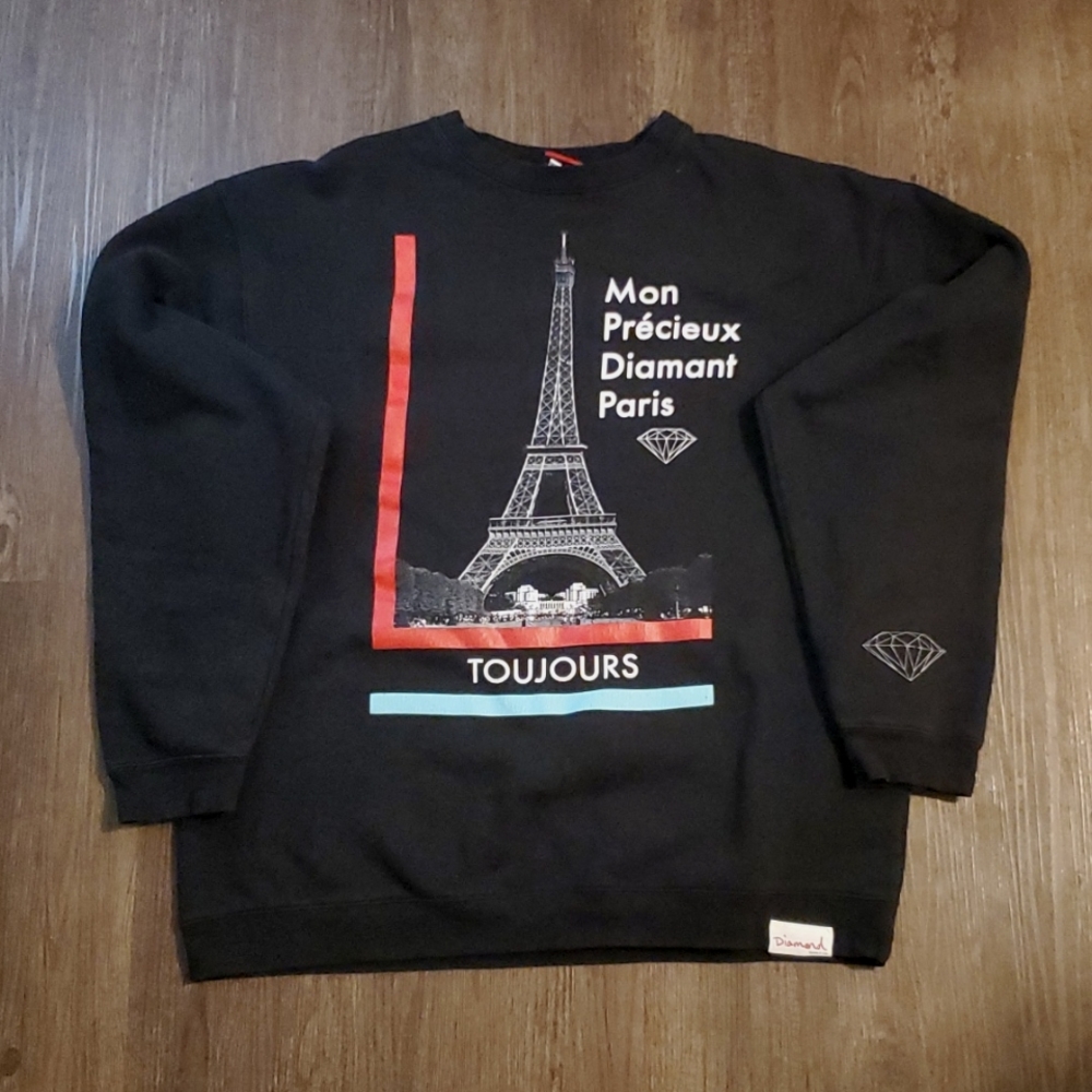 Diamond Supple Co. Mens Sweater Eiffel Tower Size XXL
